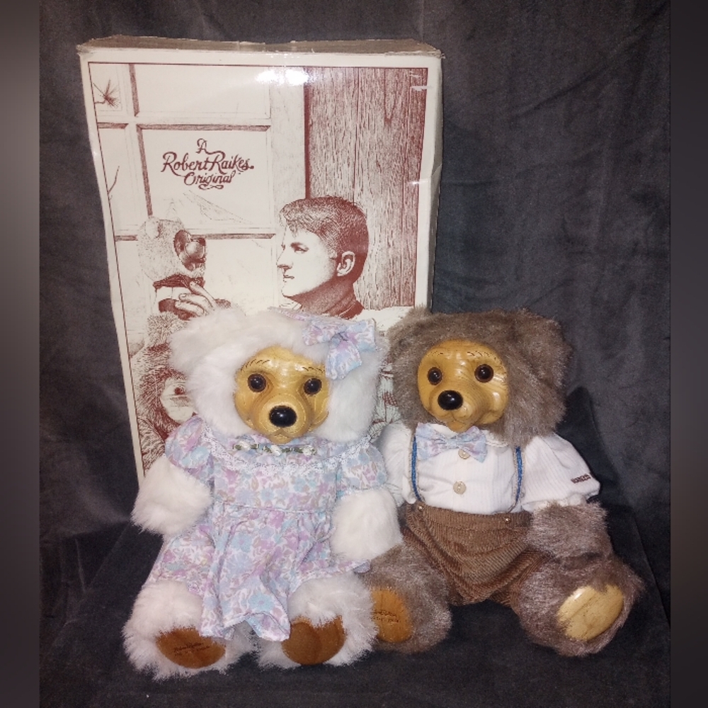 Collector Teddy Bear Set - Brown and Cream